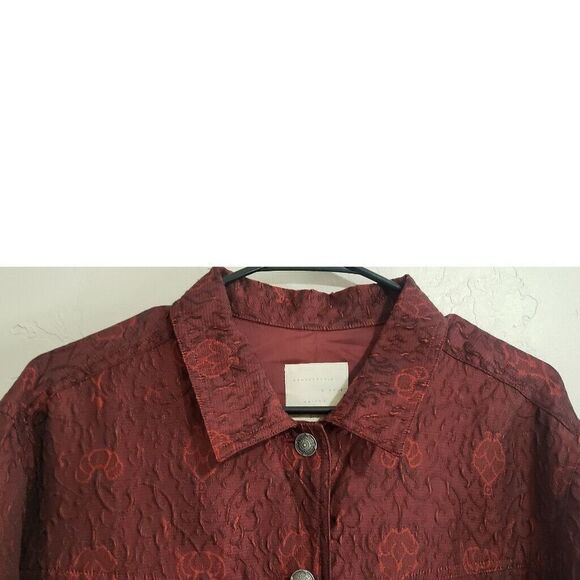 J. Jill Vintage Jacket Wool Blend Womens M Brocade Damask Jacquard Chic Blazer - Picture 5 of 14